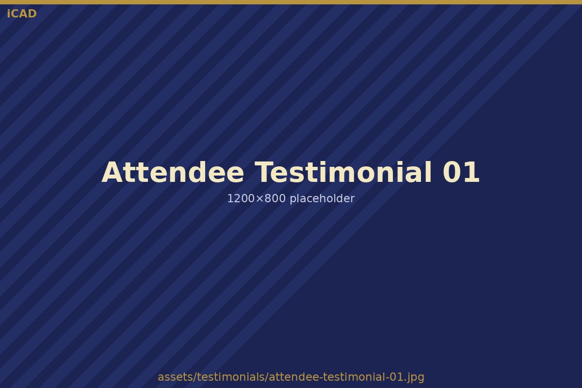 iCAD attendee testimonial placeholder 1