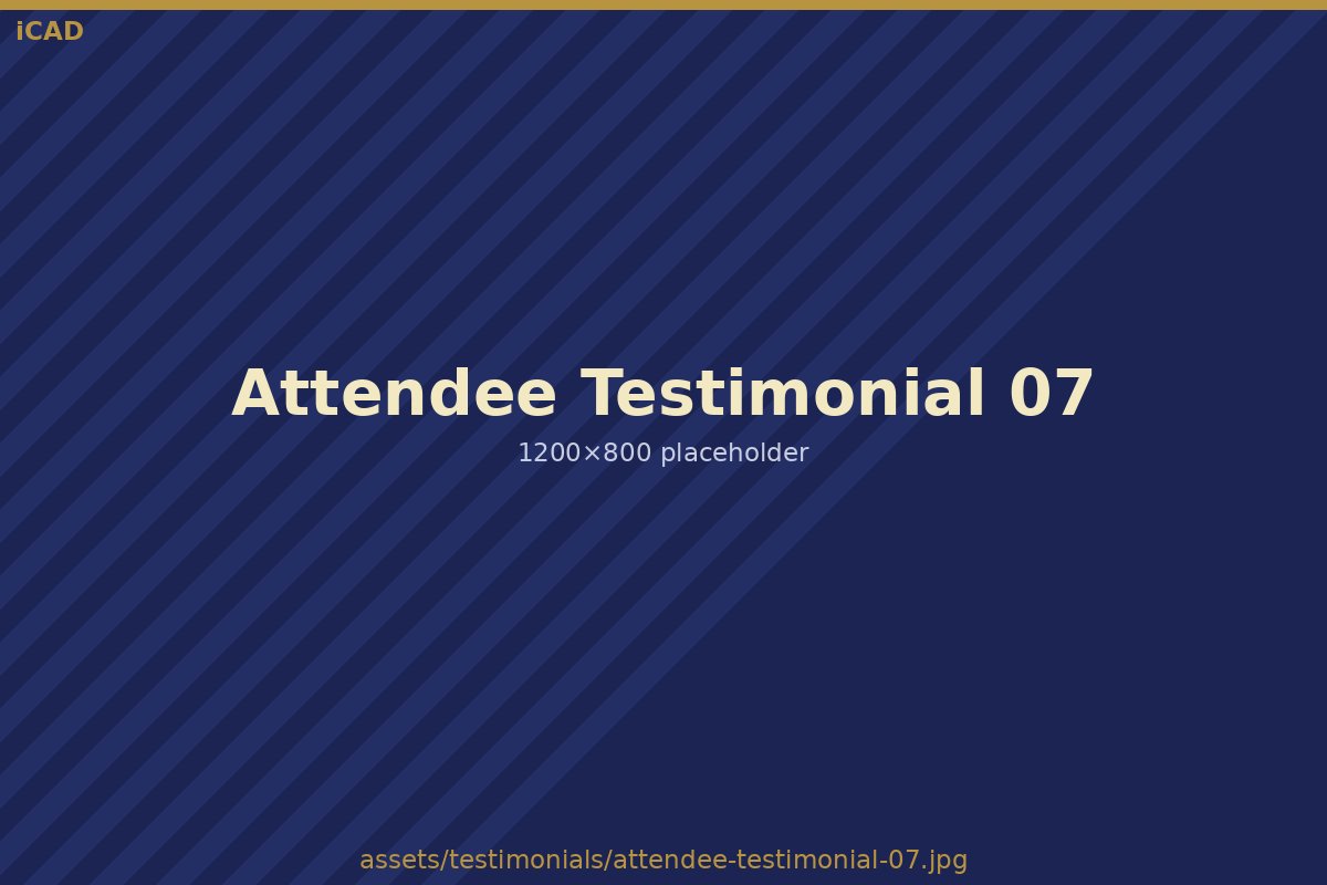 iCAD attendee testimonial placeholder 7